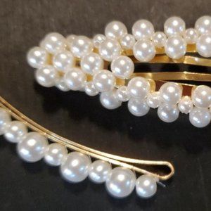 Pearl Barrette Clips - 2